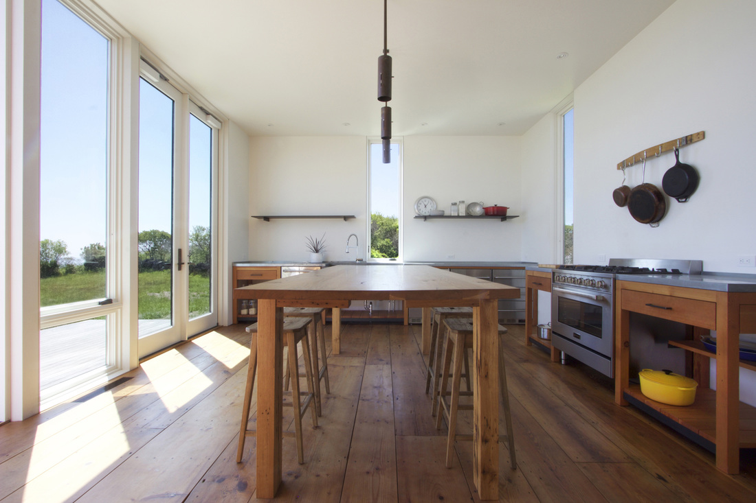 QUARTER design studio + EngineHouse | Seaside Residence | Block Island, RI – custom kitchen for entertaining
