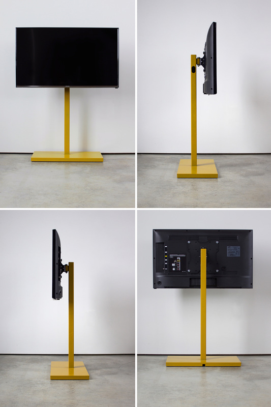 QUARTER design studio + EngineHouse | TV Stand – freestanding steel tv pedestal